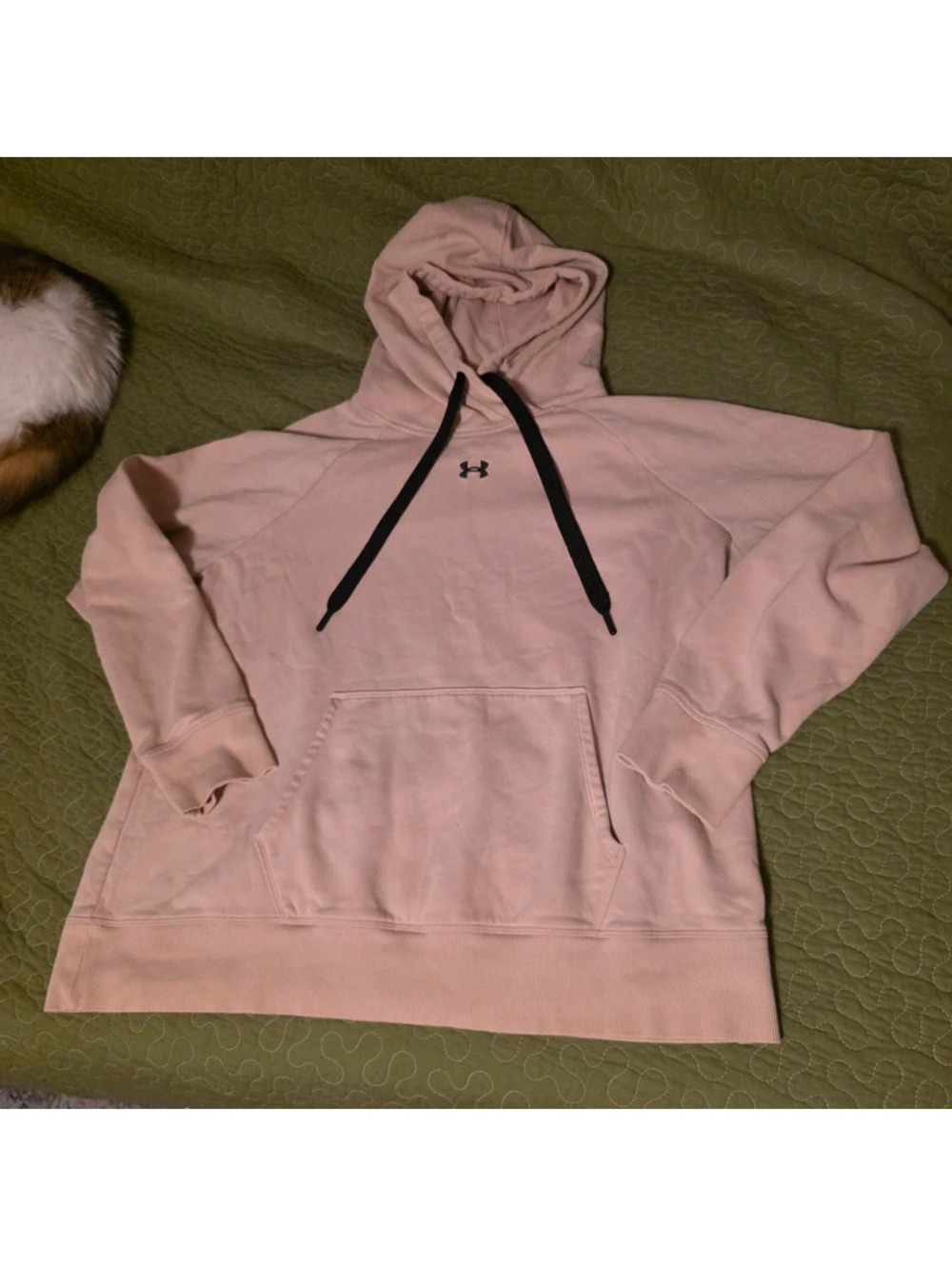 Women's XL UnderArmour Rose/pink hoodie with black strings